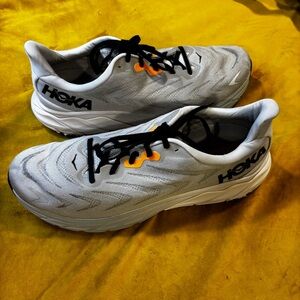 HOKA ONE ONE ARAHI 6 RUNNING SHOES Men's Size 14D HARBOR MIST / BLACK